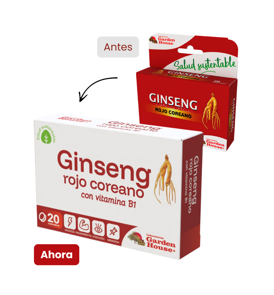 Ginseng Rojo Coreano + Vitamina B1 x 20 comprimidos - Imagen 3