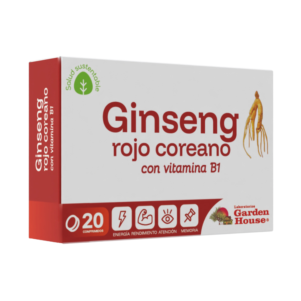 Ginseng Rojo Coreano + Vitamina B1 x 20 comprimidos - Imagen 2