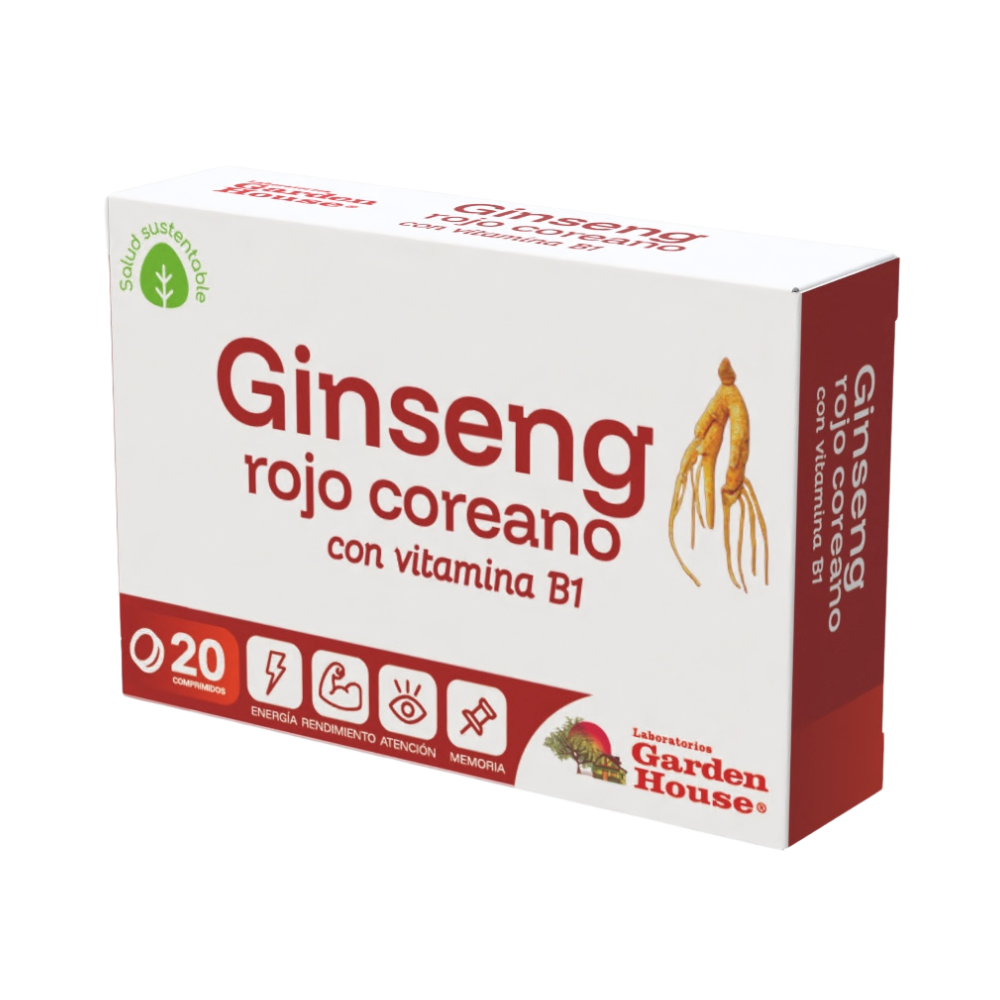 Ginseng Rojo Coreano + Vitamina B1 x 20 comprimidos